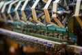 Selective Focus on Manufacturing Machine Reeling Silk in Shanghai, China