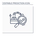 Manufacturing predictive analytics line icon