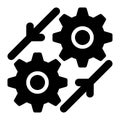 Mechanical, Engine, Engineering Glyph Solid Icon Royalty Free Stock Photo