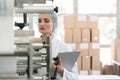 Manufacturing supervisor looking worried during quality control Royalty Free Stock Photo