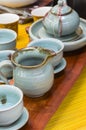 Manufacturing tea set Royalty Free Stock Photo