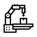 Manufacturing technology icon vector outline illustration