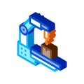 Manufacturing technology isometric icon vector illustration