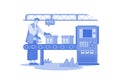 Manufacturing Unit Illustration concept on white background Royalty Free Stock Photo