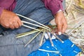 Manufacturing wicker Basket in Greece.