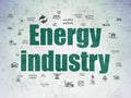 Manufacuring concept: Energy Industry on Digital Data Paper background