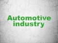 Manufacuring concept: Automotive Industry on wall background