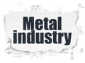 Manufacuring concept: Metal Industry on Torn Paper background