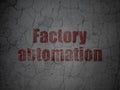 Manufacuring concept: Factory Automation on grunge wall background