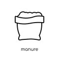manure icon. Trendy modern flat linear vector manure icon on white background from thin line Agriculture, Farming and Gardening c
