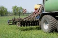 Agriculture, spreading manure. Germany, Europe Royalty Free Stock Photo