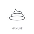 Manure linear icon. Modern outline Manure logo concept on white Royalty Free Stock Photo