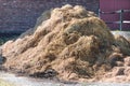 A manure pile on a farm Royalty Free Stock Photo