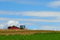 Manure Spreader in Field Royalty Free Stock Photo