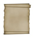 Manuscript, aged scroll with clipping patch Royalty Free Stock Photo