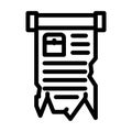 manuscript ancient line icon vector illustration