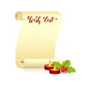 Manuscript wish list Royalty Free Stock Photo