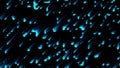 Many abstract comets fall at high speed, 3d rendering. Virtual asteroid rain, computer generated background