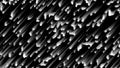 Many abstract comets fall at high speed, 3d rendering. Virtual asteroid rain, computer generated background