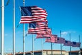 Many American Flags Waving at Washington Monument - Washington, D.C., USA Royalty Free Stock Photo