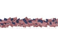 many american flags on white background Royalty Free Stock Photo