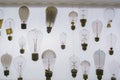 Many antique bulb design exhibt in Huntington Library