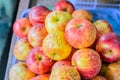 Many Apple On Table, selective focus point.