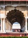 Many arches inside Red Fort, Agra, India