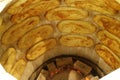 Many of Armenian traditional breads baked in a modern gas tonir oven