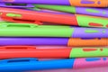 Many Ball Pen on Pink Background Royalty Free Stock Photo