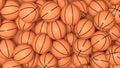 Many basketball balls