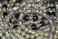 Many beautiful pearls with crystal