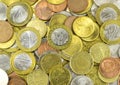 Many Belarusian coins closeup Royalty Free Stock Photo