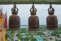 Many bells in Thai temple Royalty Free Stock Photo