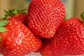 Many berries red strawberry close-up