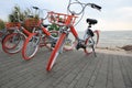 Bike sharing in china Royalty Free Stock Photo