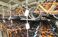 Many bikes in the headquarters of italian tour operator called GIROLIBERO