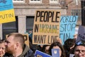 Many Billboards At The Protest Against The War In Ukraine At Amsterdam The Netherlands 27-2-2022