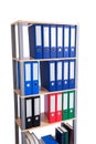 The many binder folders on the shelf Royalty Free Stock Photo