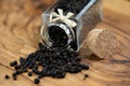 many black peppercorns Royalty Free Stock Photo