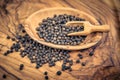 many black peppercorns Royalty Free Stock Photo