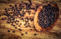 Many black peppercorns Royalty Free Stock Photo