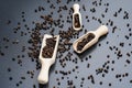 Many black peppercorns Royalty Free Stock Photo