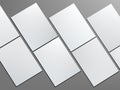 Many Blank Portrait A4 White Paper On Gray Royalty Free Stock Photo