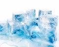 Many blocks of blue ice Royalty Free Stock Photo