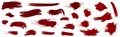 Many blood smears on a white background - Vector Royalty Free Stock Photo