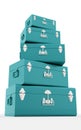 Many blue chests Royalty Free Stock Photo