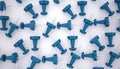 Many blue push pin Royalty Free Stock Photo