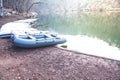 Many boat in autumn time.