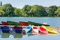 Many boats in a summer day, Maschsee, Hannover Royalty Free Stock Photo